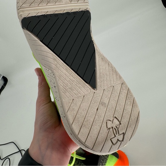 Under Armour Men's 12‎ TriBase Reign 4 Pro Green Orange Training Athletic Shoes - Picture 12 of 14